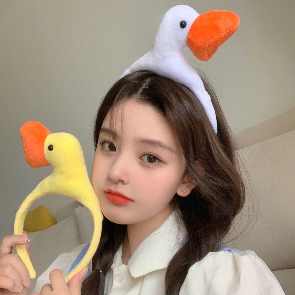 Băng Đô Cài Tóc Hình Cá / Ngỗng / Ếch Hoạt Hình Dễ Thương Cho Nữ