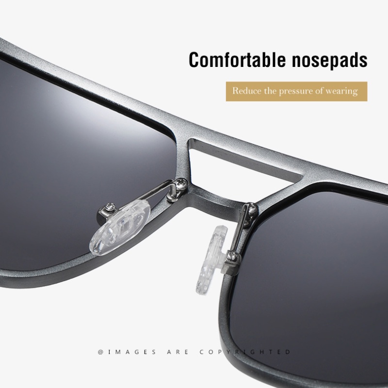 Charmray Kính Mát Phân Cực Gọng Hợp Kim Phong Cách Vintage Cho Nam