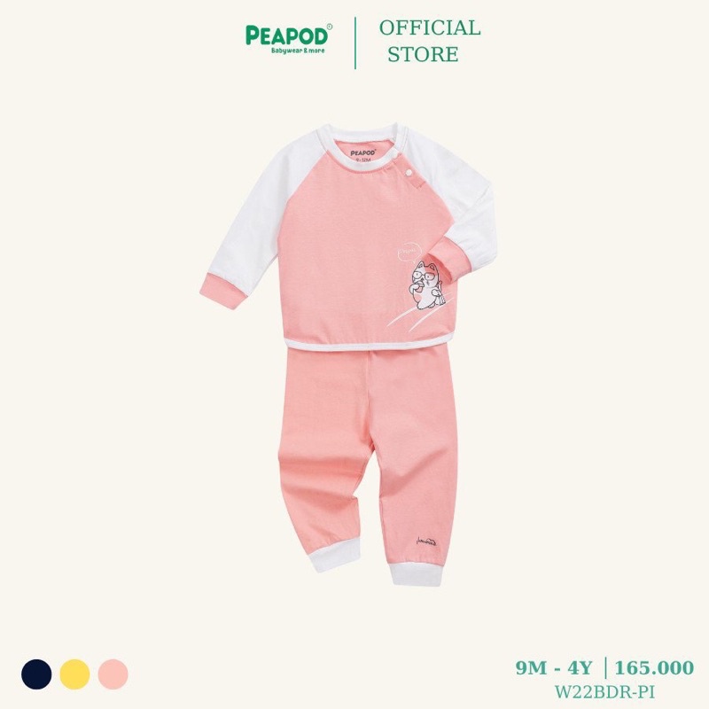 Bộ Peapod cotton raglan cho bé trai bé gái