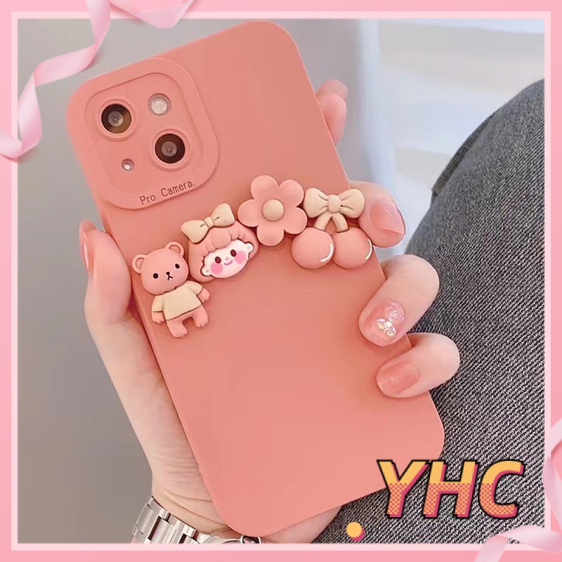 ốp iphone Hình Búp Bê Màu Hồng tương thích iPhone 6s 6splus 7 7plus 8 8plus X XS 11 12 Pro Max Plus Promax-026