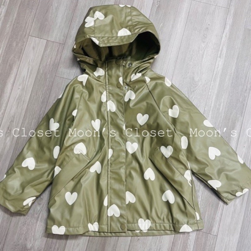 XD- Áo khoác raincoat lót nỉ ấm size 9/12m-4/5y