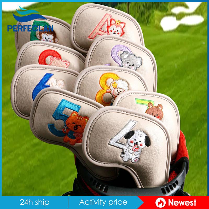 Set 9 Vỏ Bọc Đầu Gậy Đánh Golf Thể Thao Ngoài Trời