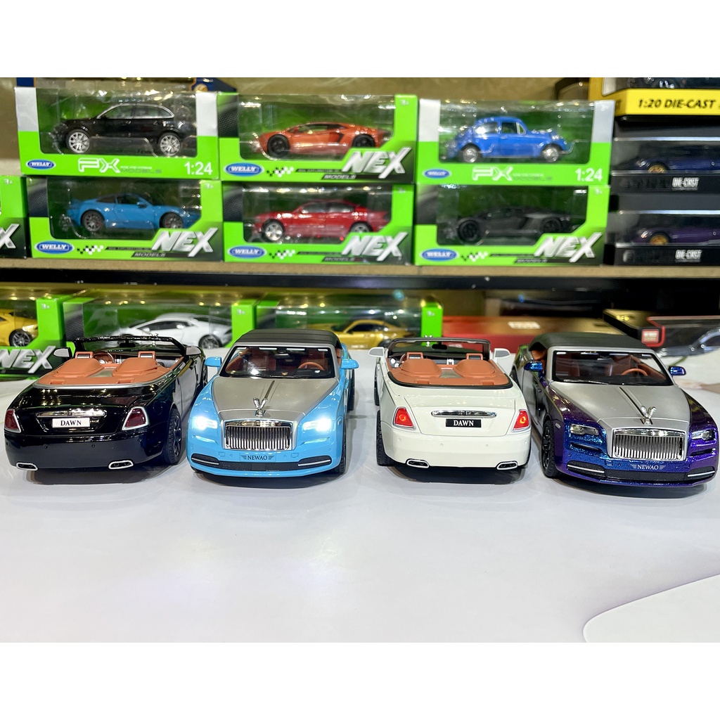 Mô hình xe ô tô hợp kim Rolls Royce Dawn mui trần tỉ lệ 1:24 hãng Newao 4 màu