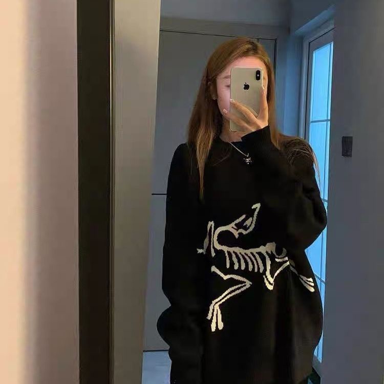 Áo Sweater Dệt Kim Màu Đen Phong Cách Retro Nhật Bản Cao Cấp Mùa Thu Đông Hàng Mới Bán Chạy Granny Fufu 'S Tren