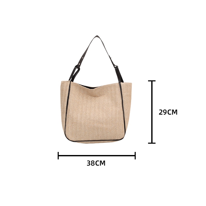 Túi cói tote lớn vintage mùa hè đi chơi biển túi xách nữ đẹp A4