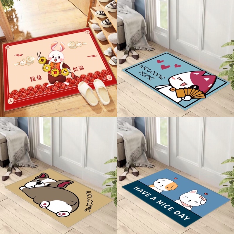 Thảm Lau Chân 3D Siêu Thấm Cực Đẹp, Chống Trơn Trượt Cho Phòng Tắm, Phòng Bếp, Phòng Khách 40x60cm