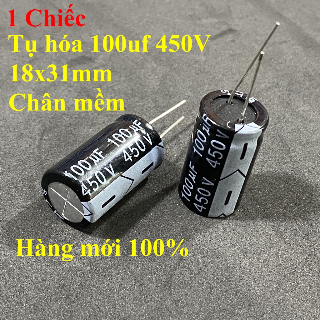 1 Chiếc Tụ Hóa 100uF 450V 18x31mm