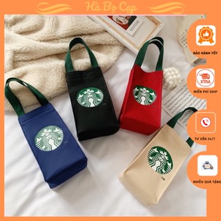 Túi đựng bình nước vải canvas in hình Starbuck độc lạ