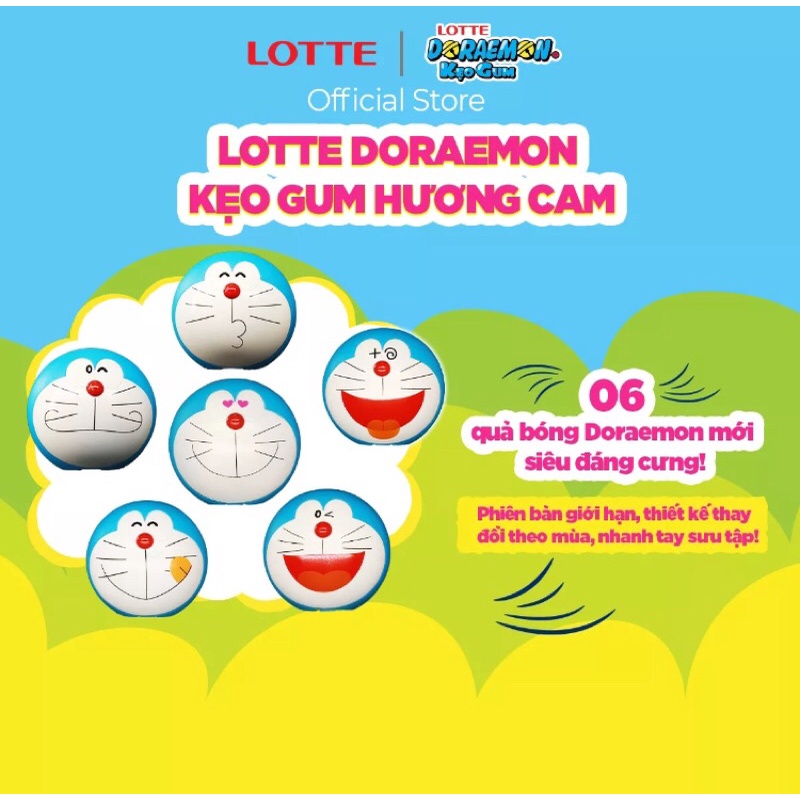 [Khách chọn mẫu] Kẹo Gum Doraemon Lotte 3.2g - Trứng Doraemon Mô Hình Doremon