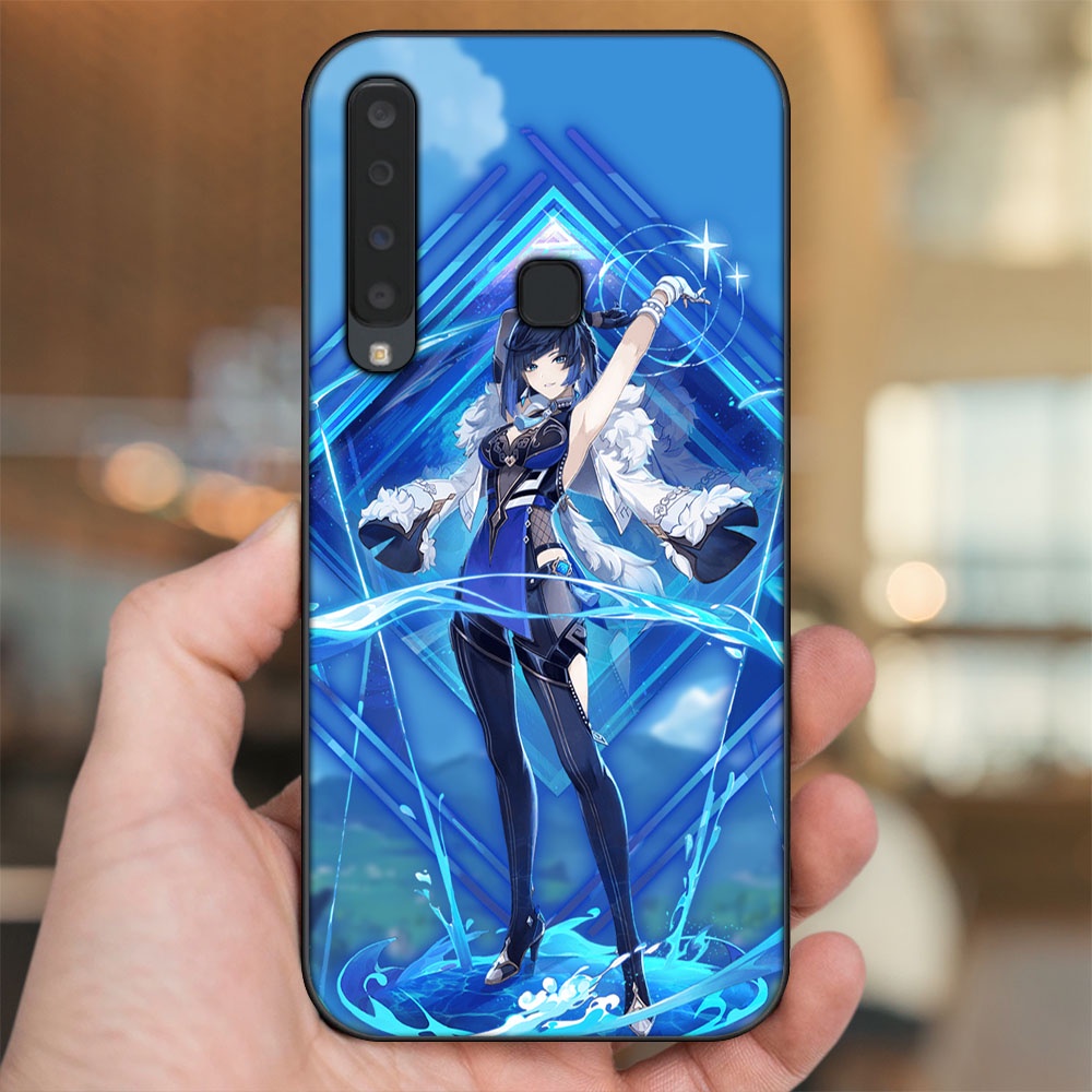 Ốp lưng Samsung A9 2018 viền đen in hình Yelan Genshin Impact