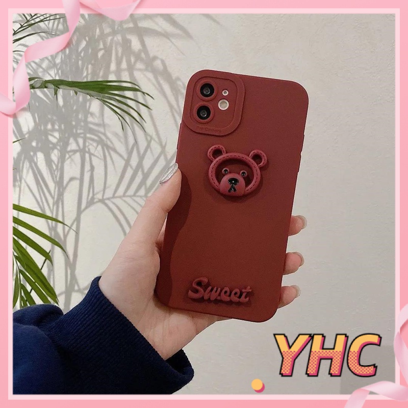 ốp iphone TPU In Hình Gấu 3d tương thích iPhone 6s 6splus 7 7plus 8 8plus X XS XSMAX 11 12 Pro Max Plus-055