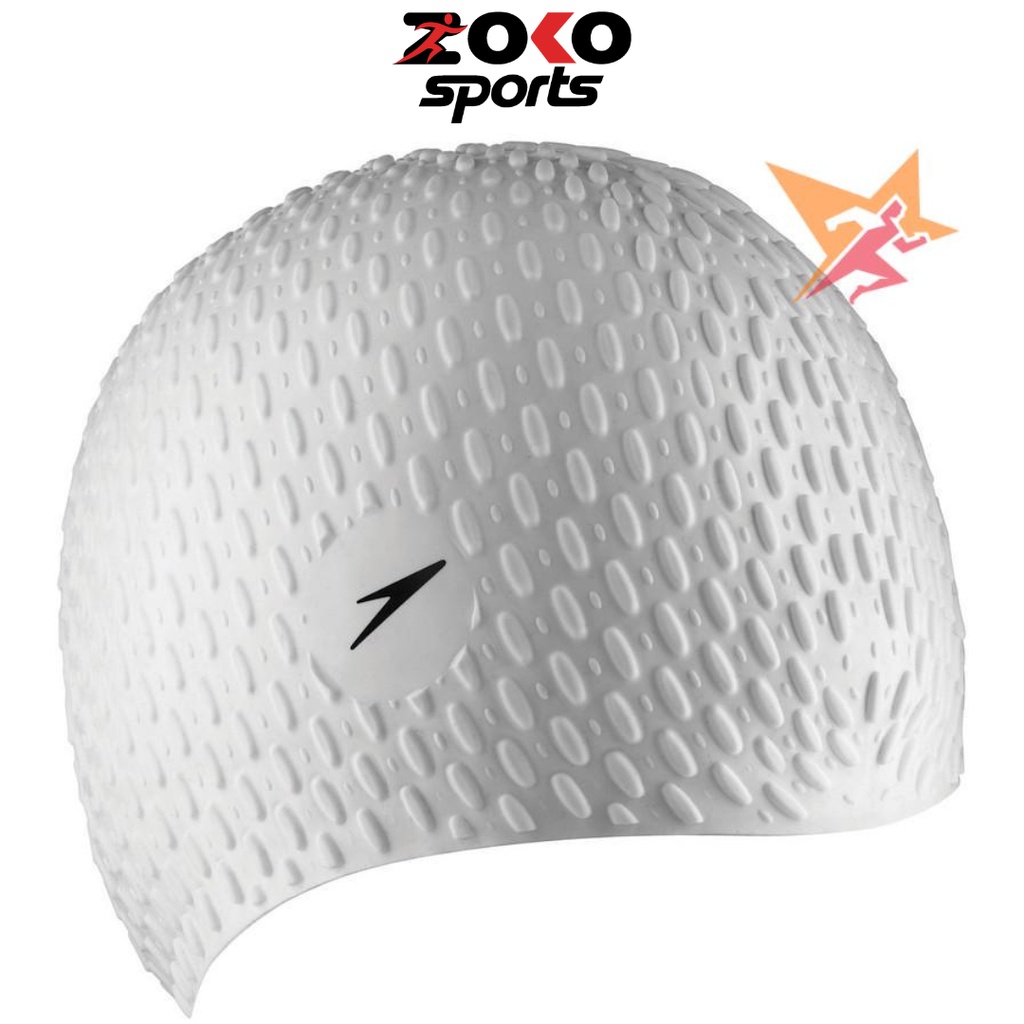 Mũ bơi người lớn Speedo chính hãng  , nam nữ chất liệu Silicone cao cấp chùm kín tai , tóc dài , tóc dày - ZOKO SPORT