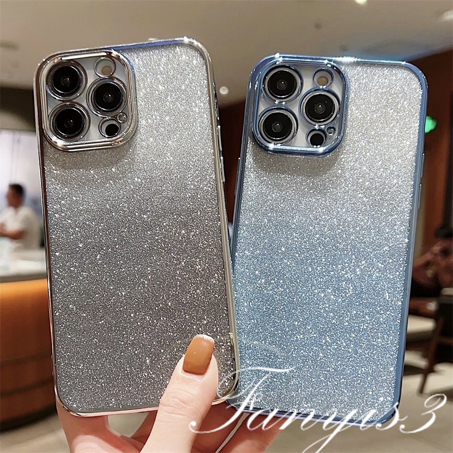 Ốp Điện Thoại TPU Mềm Mạ Điện Lấp Lánh Cho iPhone 14 13 12 11 Pro Max X XR Xs Max 8 7 6 6s Plus SE 2020