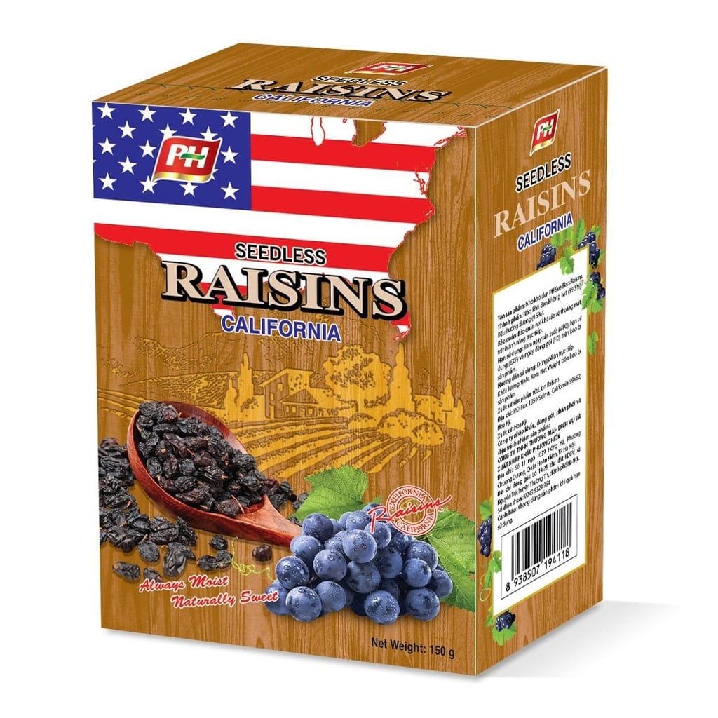 [HÀNG TẾT] Nho Khô Đen Không Hạt Lion Raisins 150G (Giao màu ngẫu nhiên