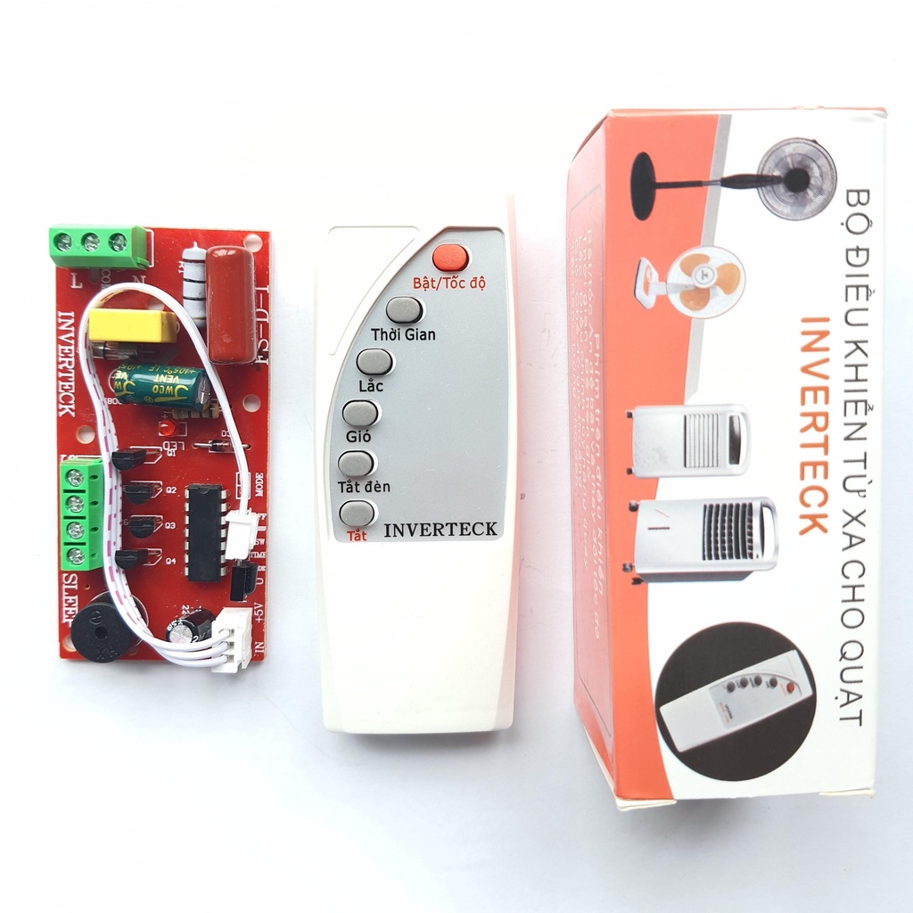 Bộ mạch điều khiển từ xa cho quạt INVERTECH LOẠI TỐT IC 14 CHÂN CÓ CẦU CHÌ BẢO VỆ SIÊU BỀN- ĐẦY ĐỦ HƯỚNG DẪN SỬ DỤNG