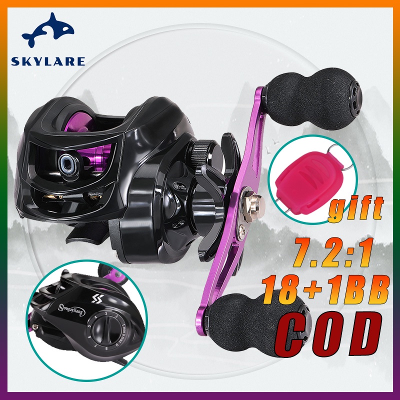 Máy Câu Ngang Loại Máy Câu Cá Tay Trái Và Tay Phải, 7.2:1 Tỷ lệ bánh răng , 18+1BB