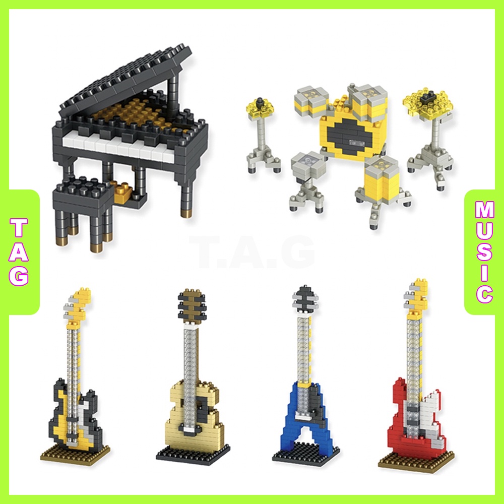Đồ Chơi Lego Nhạc Cụ/ Lego Đàn/ Mô Hình Đàn Lắp Ráp Trang Trí, Quà Tặng Ý Nghĩa