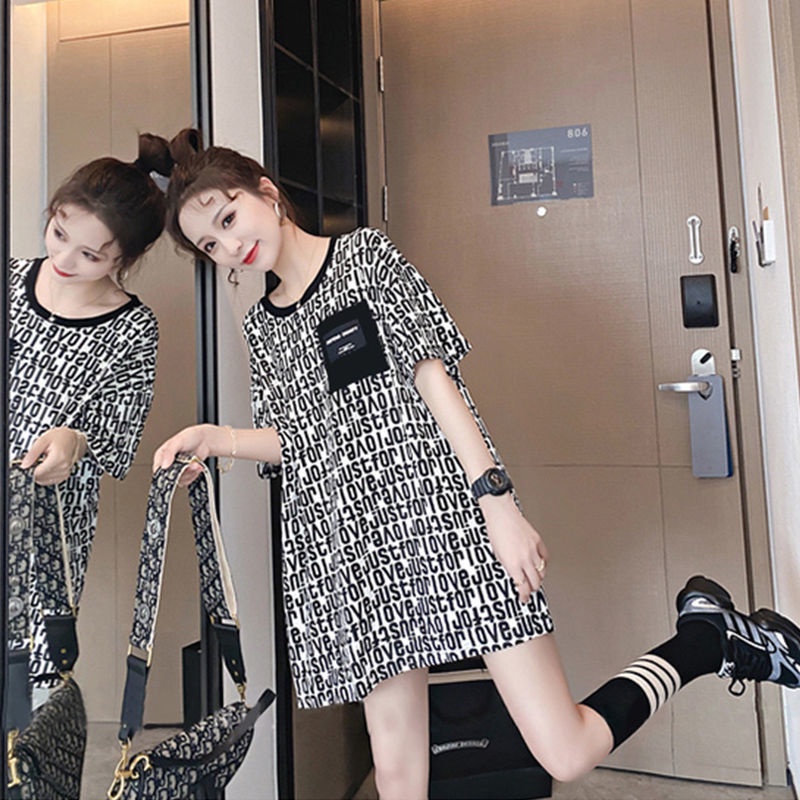 Áo Thun Tay Ngắn Dáng Rộng Size Lớn Phong Cách Phương Tây Thời Trang Mùa Hè Cho Nữ  [Chất Liệu Cotton