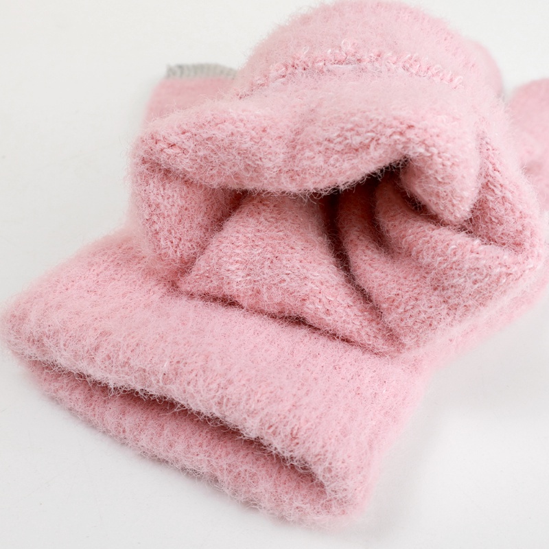 Đôi Găng Tay Bông Mềm Mại Có Thể Chạm Màn Hình Cảm Ứng In Hình Mặt Cười Dễ Thương