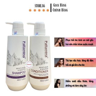 Dầu Gội pallamina keratin phục hồi mềm mượt, ngăn rụng, ngăn gàu, kiềm dầu Size: 400ml – 1000ml