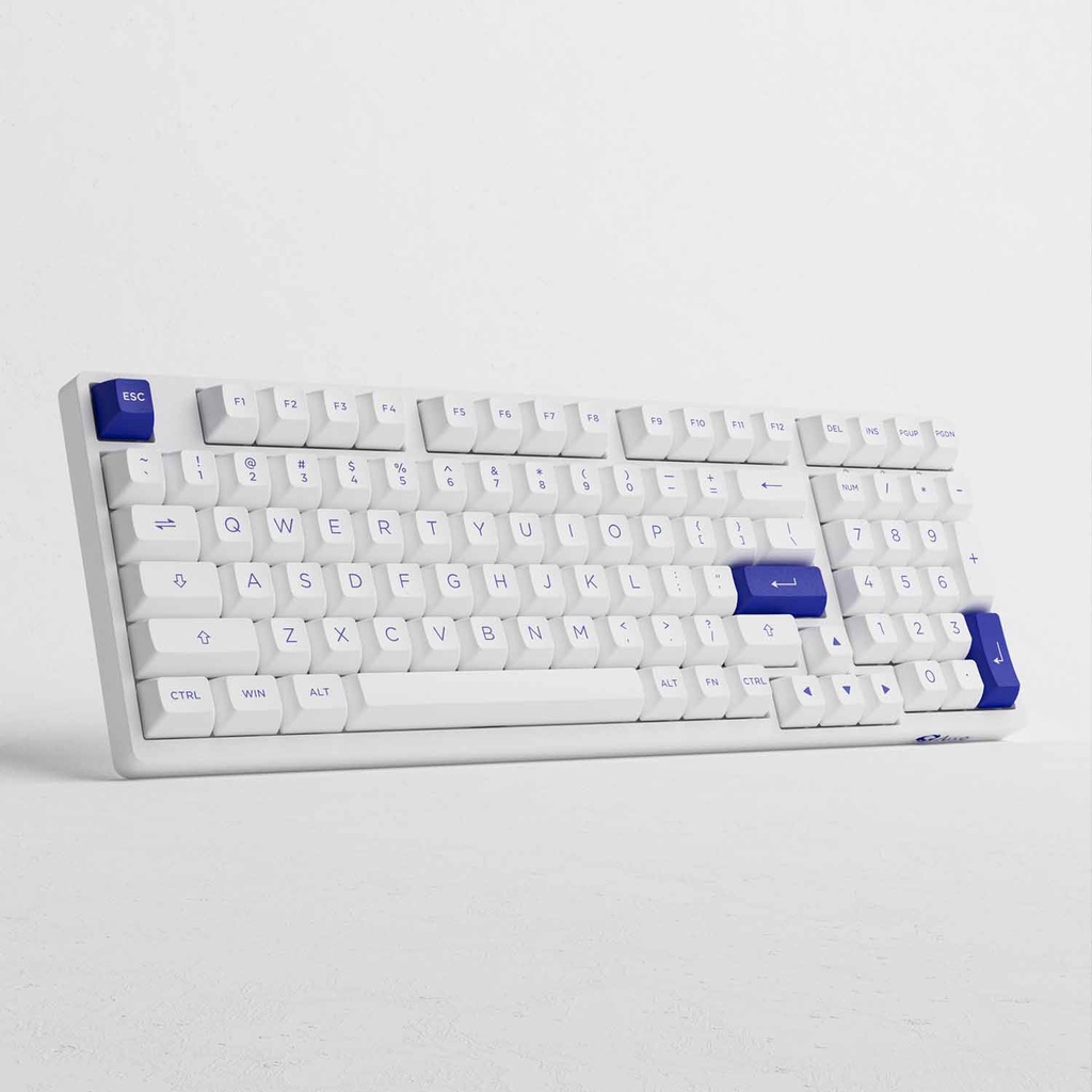 Bàn Phím Cơ Máy Tính Không Dây - AKKO 3098B Blue On White | Bluetooth & Wireless 2.4 | LED RGB