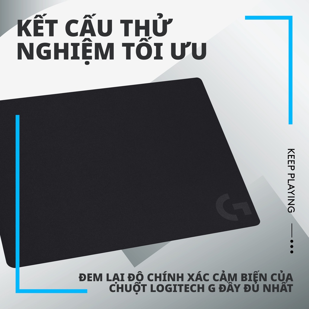 Bàn di chuột chơi game Logitech G240 - Bề mặt vải, ma sát tốt, chống trượt, kích thước 340x280x1 (mm)