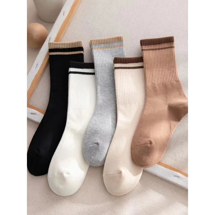 Tất Cổ Cao In Họa Tiết Dễ Thương Phong Cách Hàn Quốc Thời Trang Thu Đông Cho Nữ