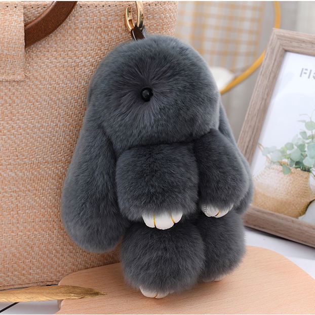 Móc Khóa Thỏ Nhồi Bông Mini Dễ Thương
