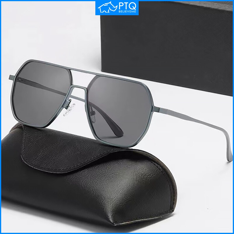 Kính Mát Phân Cực Gọng Lớn Thay Đổi Màu Sắc Thời Trang Cao Cấp Dành Cho Nam 2022