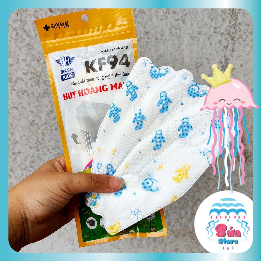 Set 10 Khẩu Trang Trẻ Em 4D, Khẩu Trang Cho Bé gồm 4 Lớp KF94 Huy Hoàng công nghệ Hàn Quốc cho bé từ 3 đến 12 tuổi KT01