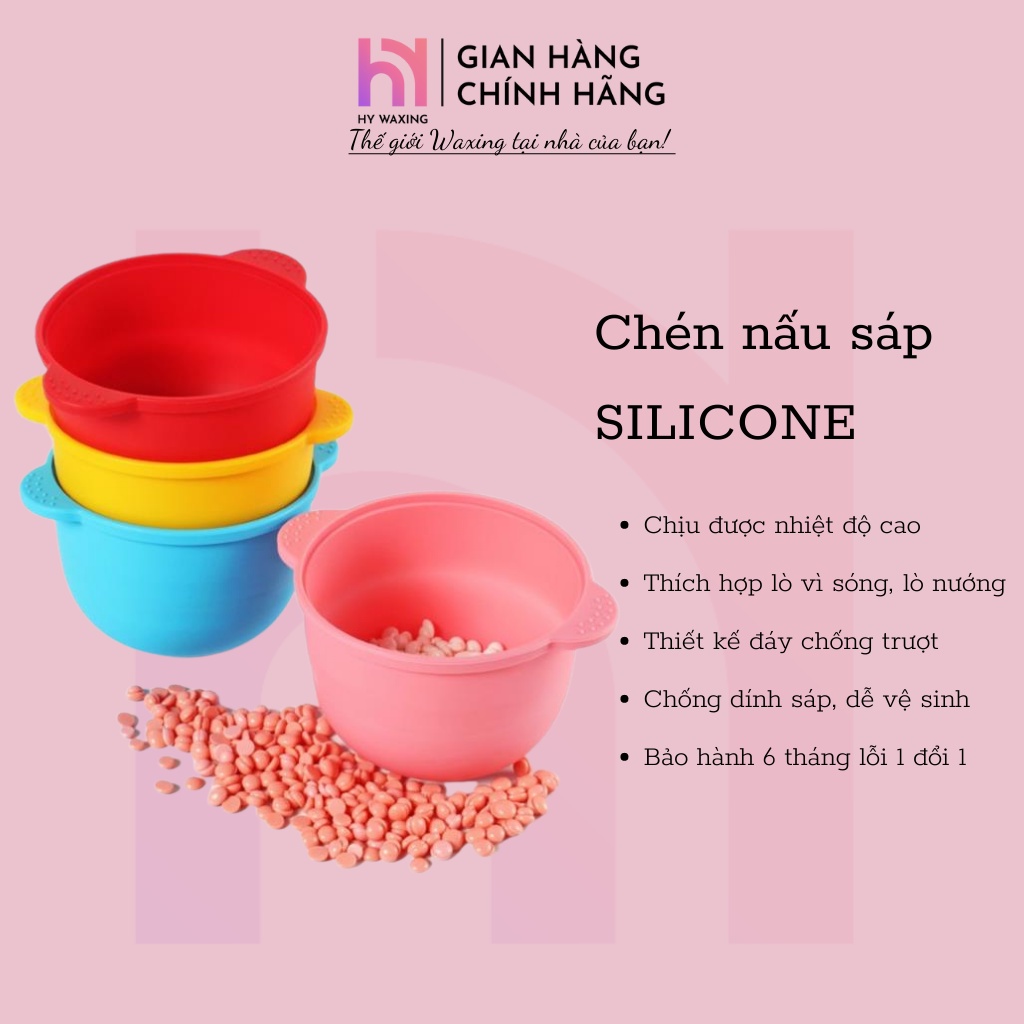 [CHE TÊN] Chén Silicone Nấu Sáp Wax Lông Chống Dính HYWAXING, Dễ Dàng Làm Sạch, Chịu Nhiệt Cao 1015