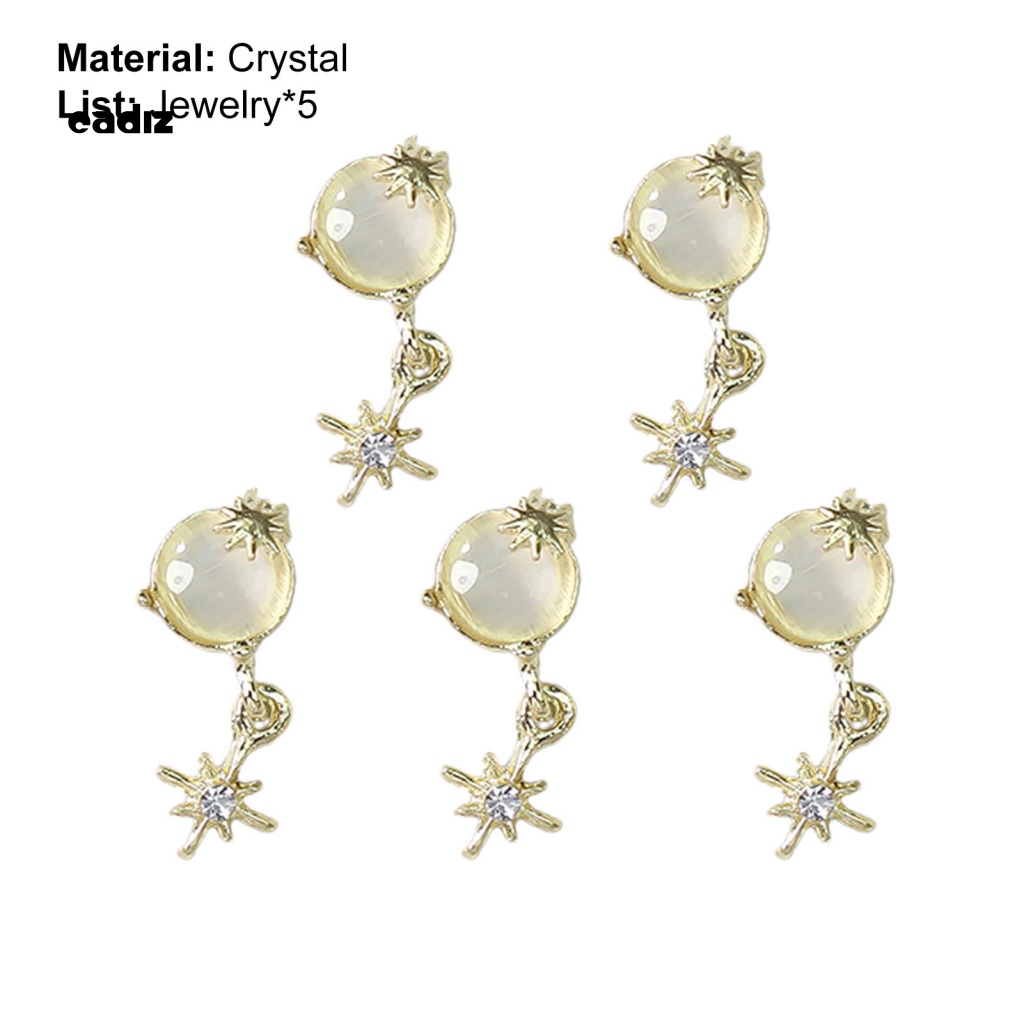 Set 5 Phụ Kiện Nơ 3D Lấp Lánh Trang Trí Móng Tay Sang Trọng