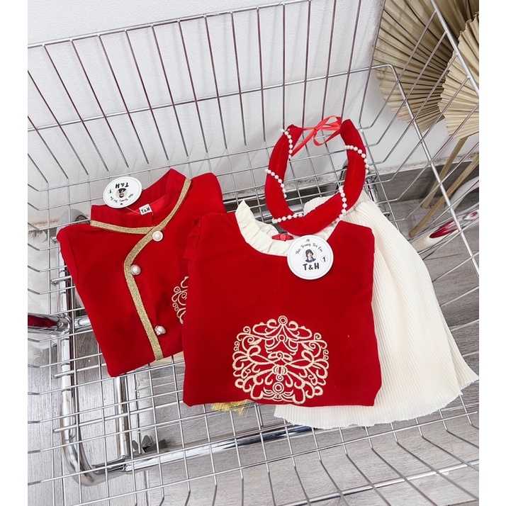 Áo dài Cặp cho bé trai hoặc gái 10-25kg