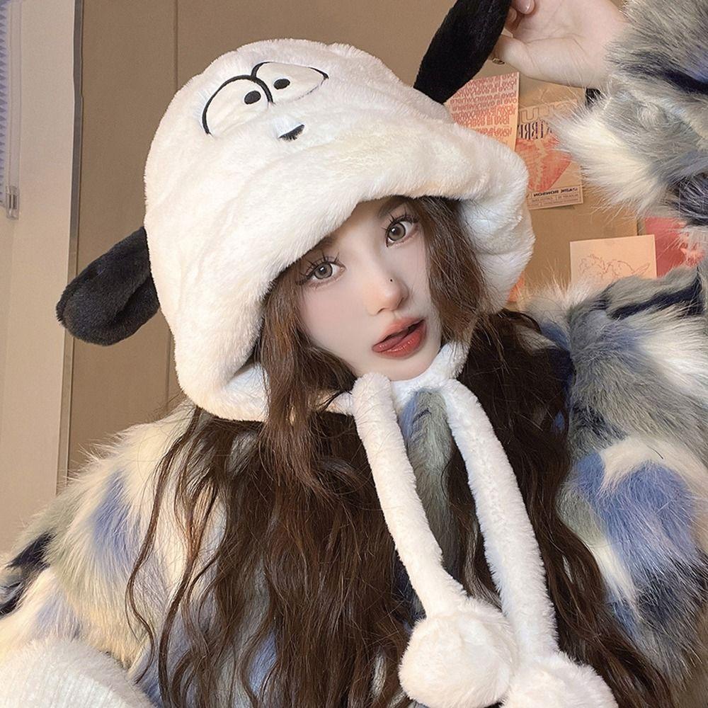 Mũ Trùm Đầu Mềm Mại Dày Dặn Chống Gió In Họa Tiết Hoạt Hình Dành Cho Nam Nữ