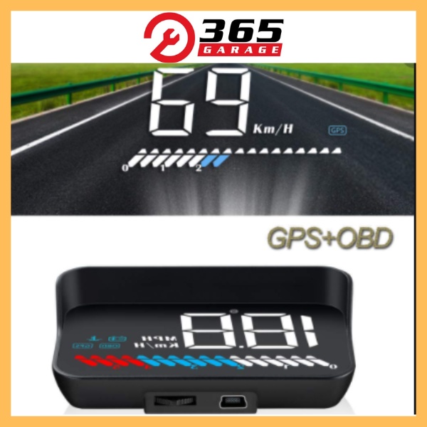 Bộ HUD Ô tô M7 OBD GPS Hiển Thị Tốc Độ &amp; Thông Tin Lên Kính Lái Kết Nối OBD + GPS Giá Rẻ