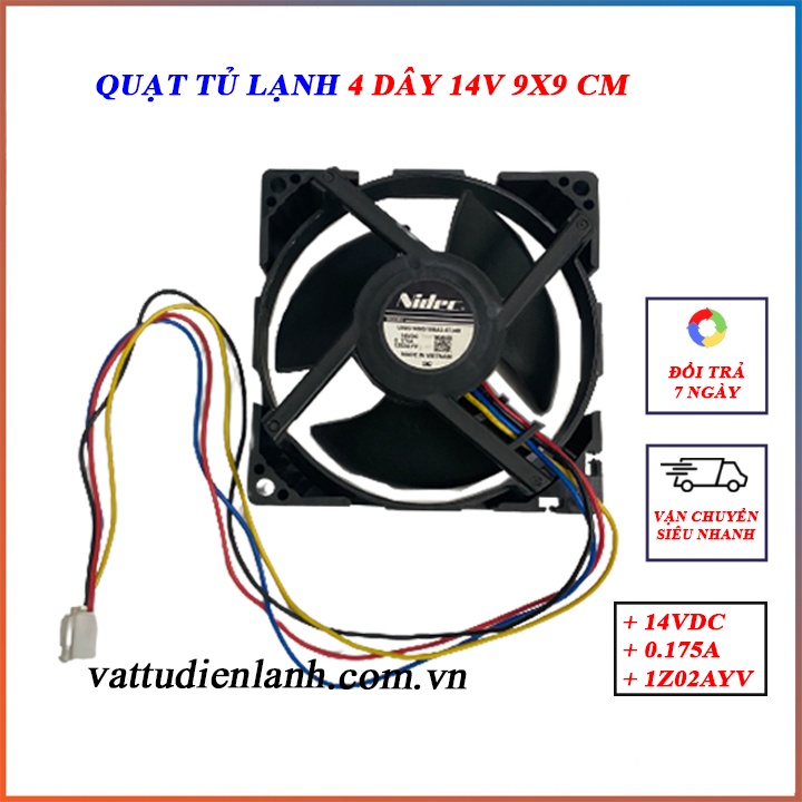 Quạt Tủ Lạnh 4 Dây 12V và 14V