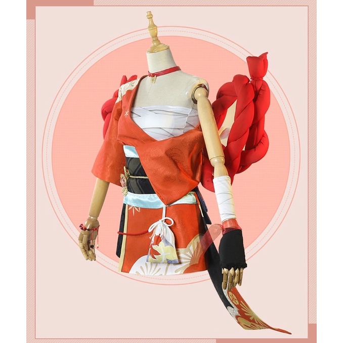 Sét cosplay nhân vật Yoimiya trong Genshin Impact
