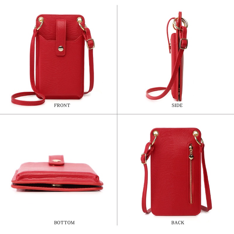 IELGY Túi Đựng Điện Thoại Di Động Có Khóa Tròn Lớn Phong Cách Hàn Quốc Đơn Giản Cho Nữ