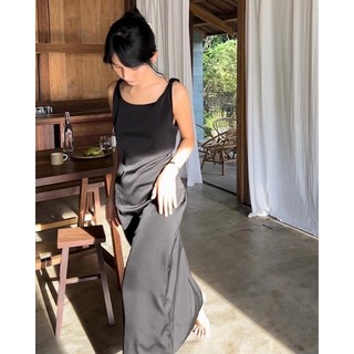 Đầm lụa xoắn vai Ore. Silk Dress - Ore.wardrobe