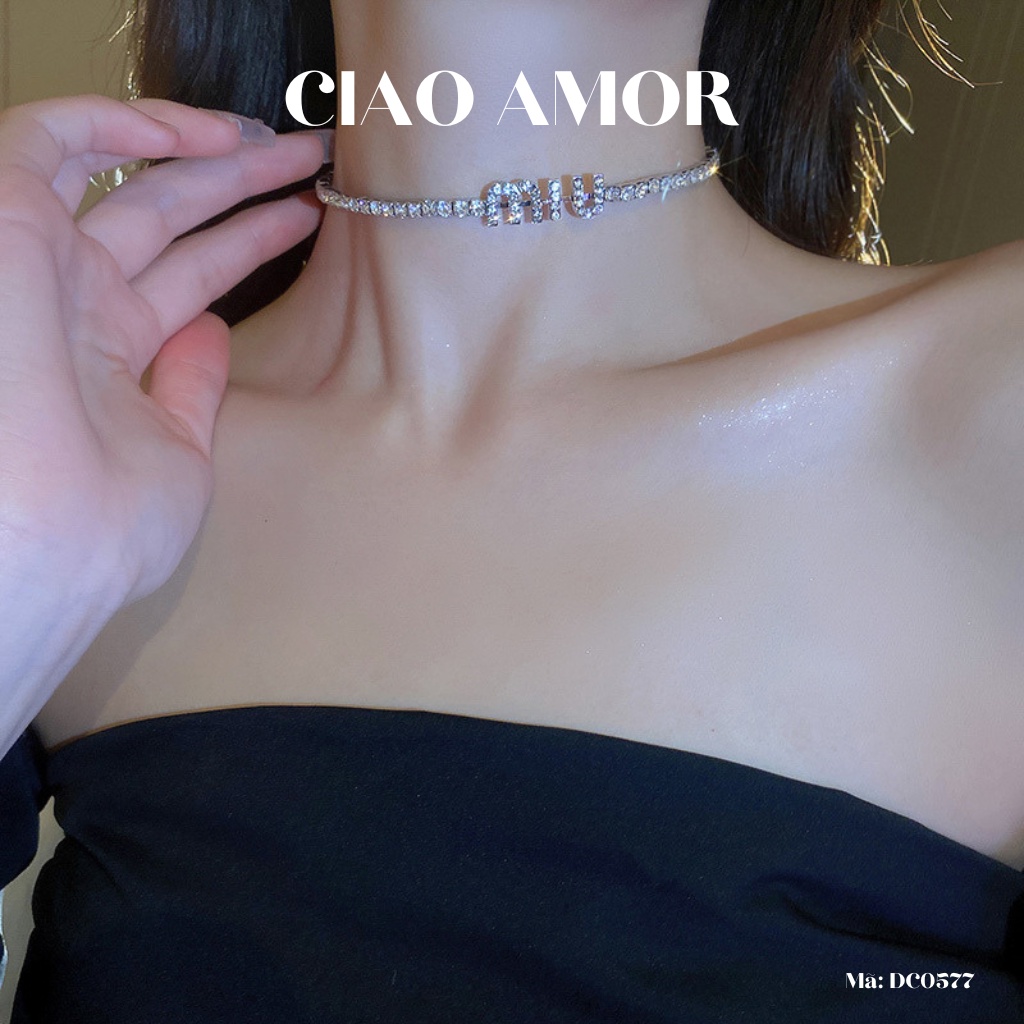 DC0577-Vòng cổ choker, Dây chuyền nữ đính đá dự tiệc MIU trang sức Ciao Amor