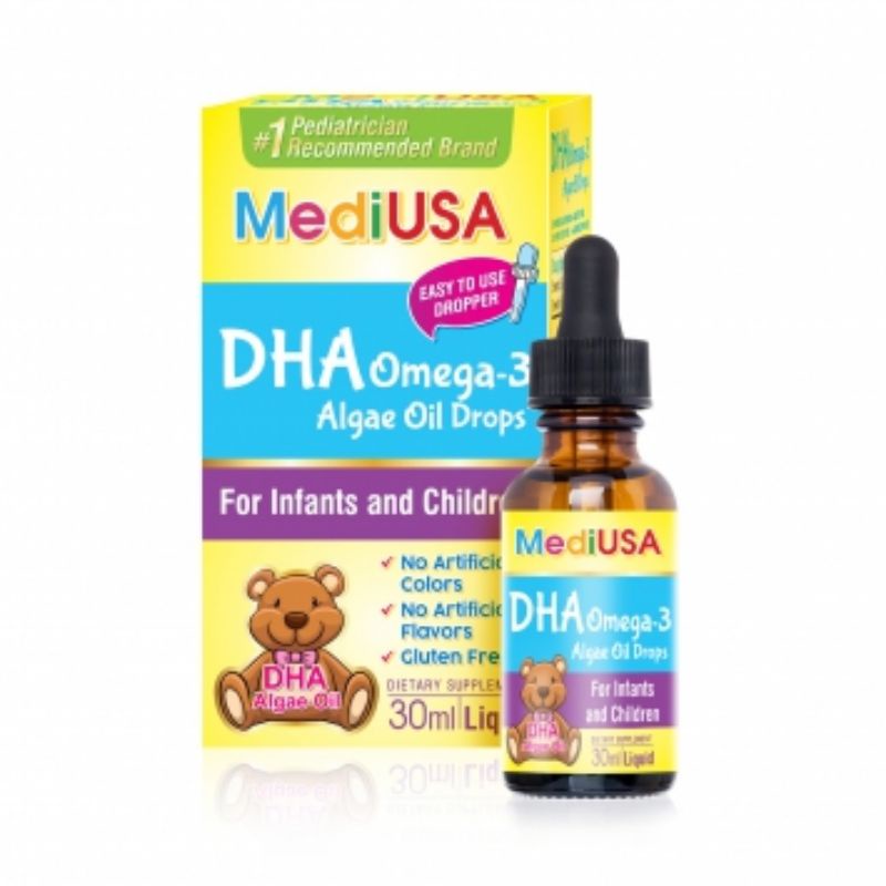 [CHÍNH HÃNG] MediUSA DHA OMEGA-3 ALGAE OIL DROPS 30ML- Tăng Cường Thể Chất Khỏe Mạnh