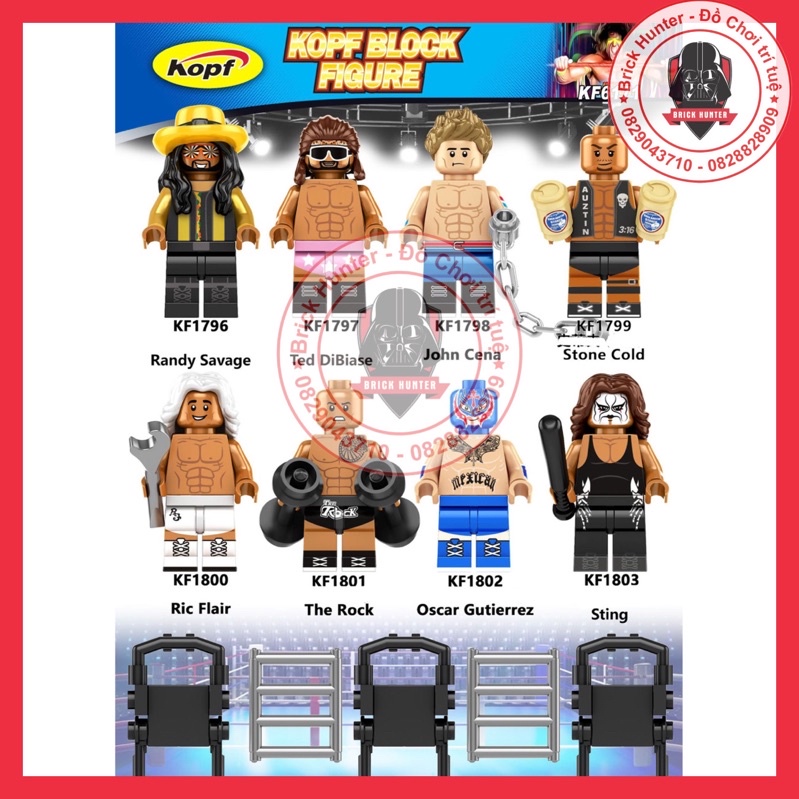 KF6171 minifigures WWE mô hình lắp ráp các đô vật trên đấu trường giải trí Mỹ