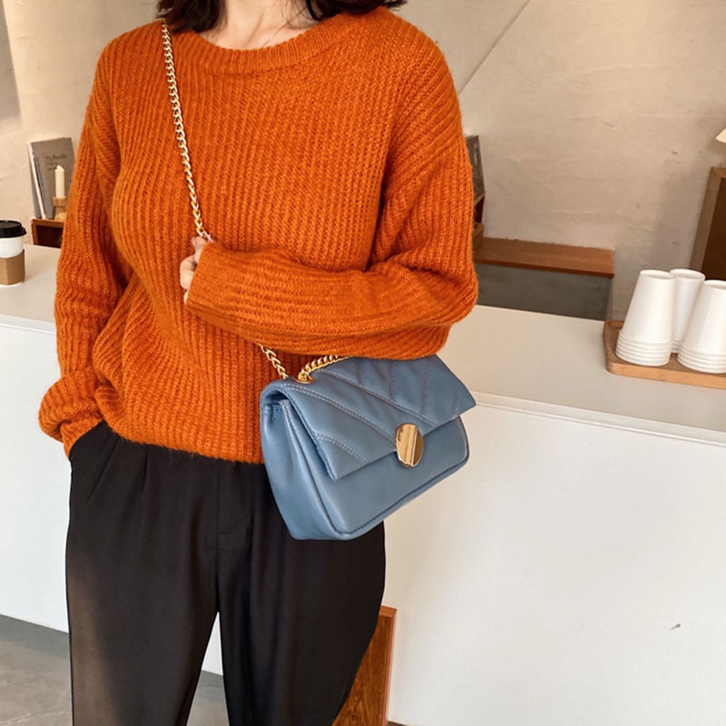 MISCHA Túi Đeo Chéo Vai Bằng Da PU Màu Trơn Thời Trang Sành Điệu Cho Nữ