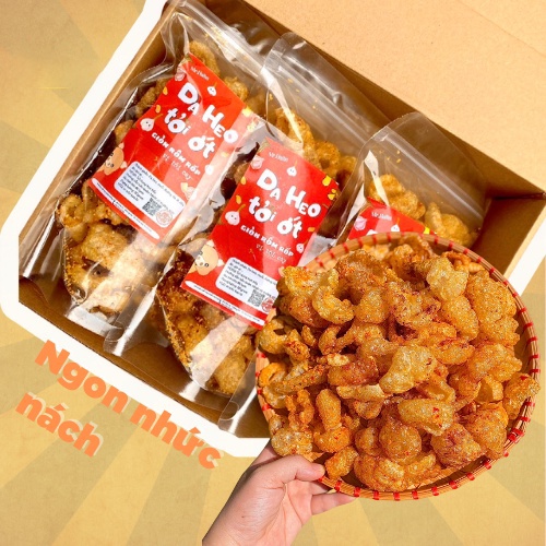 Da Heo Chiên Giòn Đủ 3 Vị Cháy Tỏi Ớt, Mắm Hành, Phô Mai. Siêu ngon, Siêu Rẻ
