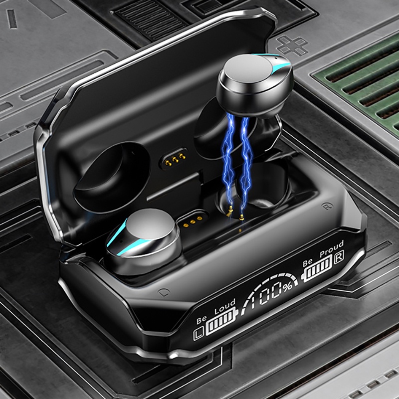 Tai Nghe Bluetooth Không Dây TWS Phong Cách Kim Loại Âm Thanh Nổi HiFi Chống Thấm Nước Kèm Mic