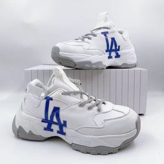 Giày MLB LA đế xám Hàn Quốc cao cấp,Giày ML B NY Boston LA- - Cao 5cm Tôn Dáng