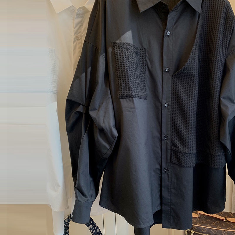 [Giao Ngay] Áo Sơ Mi Giả Hai Lớp Cỡ Lớn 300kg Phong Cách Hong Kong Thời Trang Xuân Thu Cho Nữ