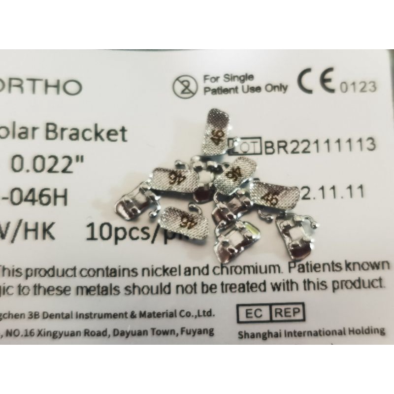 Mắc cài răng 6 mở nắp sẵn, torque 0°, mắc cài meaw geaw