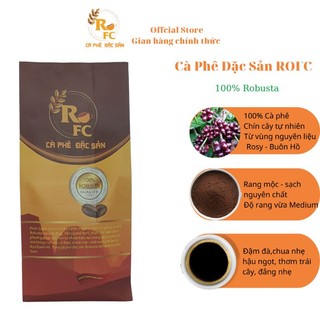 Cà phê đặc sản rofc nguyên chất rang mộc 100% robusta dành cho pha phin và pha máy coffee cao cấp
