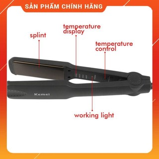 Máy Là Tóc- Máy Duỗi Tóc Mini KEMEI - Máy Uốn Tóc - Máy Ép Tóc Uốn Cụp Đa Năng